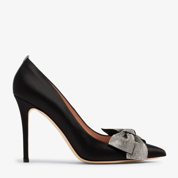 NIB$545 SJP by Sarah Jessica Parker Crystal-Embellished Bow Suede Pumps 38.5 8 - Picture 7 of 15